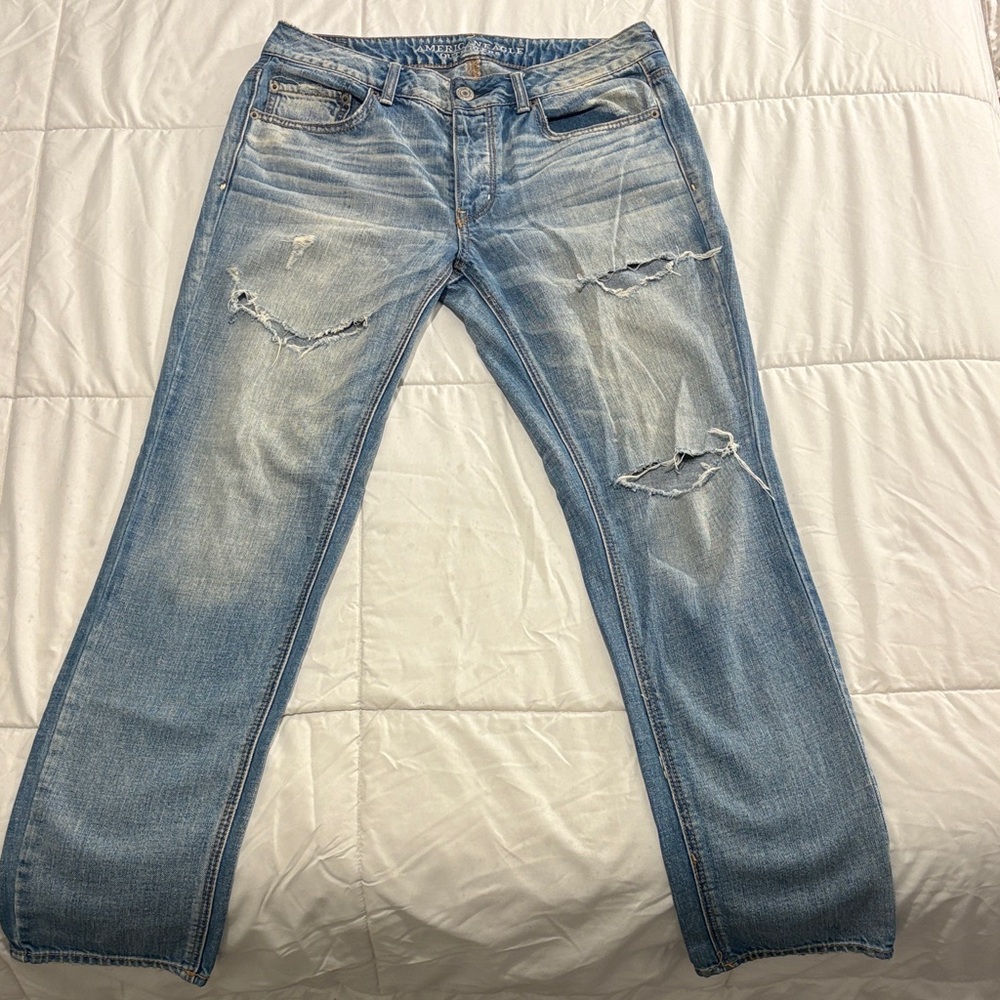 American Eagle Outfitters Ripped Blue Denim Jeans